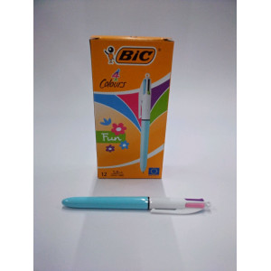 Penna-a-Scatto-Bic-4-Colori-Original---COLOUR-SHINE-Confezione-da-12-penne