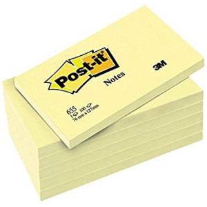 POST-IT 655 76X127 GIALLO  CONFEZIONE DA 12