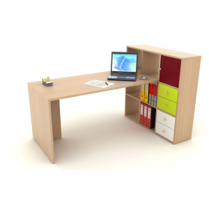 POSTAZIONE HOME-OFFICE 9 CASELLE L169 X P104 X H104CM ROVERE