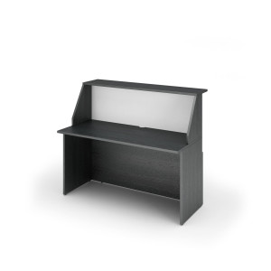 MODULO RECEPTION SOPRALZO+DESKTOP 140X76X117CM NERO VEN. /BIANCO - PRESTIGE