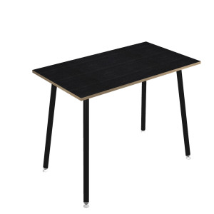 TAVOLO ALTO 140X80XH105CM NERO/ NERO VENATO SKINNY METAL