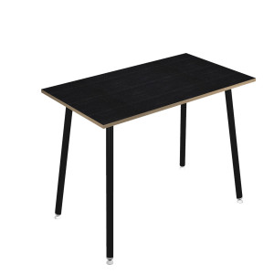 TAVOLO ALTO 180X80XH105CM NERO/ NERO VENATO SKINNY METAL