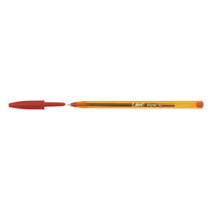 SCATOLA 50 PENNA SFERA CRISTAL  FINE 0,8MM ROSSO BIC COD. 872720