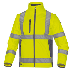 GIACCA SOFTSHELL MOONLIGHT 2 ALTA VISIBILITA' GIALLO FLUO TG.XL DELTAPLUS COD. MOON2JGXG