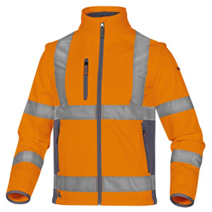 GIACCA SOFTSHELL MOONLIGHT 2 ALTA VISIBILITA' ARANCIO FLUO TG.L DELTAPLUS COD. MOON2OGGT