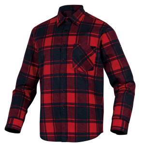 CAMICIA DA LAVORO RUBY IN FLANELLA DI COTONE TG. L ROSSO NERO COD. RUBYROGT