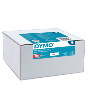 VALUE PACK 10 NASTRI DYMO TIPO D1 (9MMX7MT) NERO/BIANCO S0720680 COD. 2093096