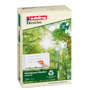 MARCATORE ROSSO PER LAVAGNE BIANCHE EDDING 28 ECOLINE TRATTO 1,5 - 3,00MM COD. E-28002 CONFEZIONE DA 10