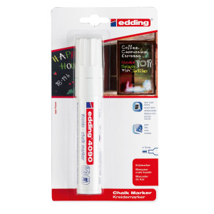 MARCATORE EDDING 4090 PUNTA SCALPELLO GESSO LIQUIDO BIANCO COD. E-4090 049