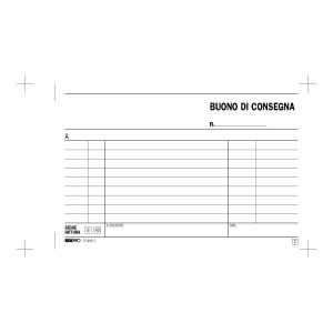 BLOCCO BUONI DI CONSEGNA 50/50 10X17CM RIC E5196C COD. E5196C