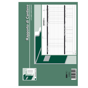 BLOCCO RAPPORTO DI CANTIERE 50/50 FOGLI AUTORIC. 21X30 E5859A COD. E5859A