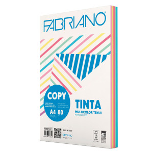 CARTA COPY TINTA MULTICOLOR A4 80GR 250FG MIX 5 COLORI TENUI FABRIANO COD. 62521297