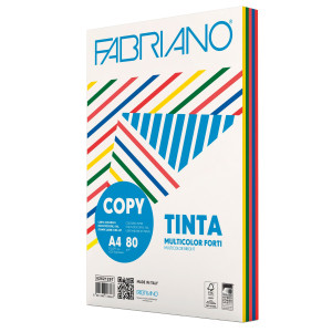 CARTA COPY TINTA MULTICOLOR A4 80GR 250FG MIX 5 COLORI FORTI COD. 62621297