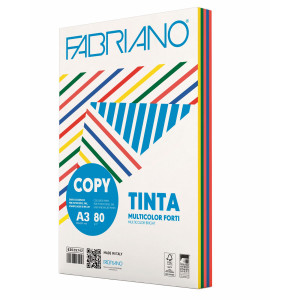 CARTA COPY TINTA MULTICOLOR A3 80GR 250FG MIX 5 COLORI FORTI COD. 62629742