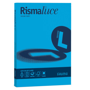 CARTA RISMALUCE 90GR A4 300FG AZZURRO 55 FAVINI COD. A66G304