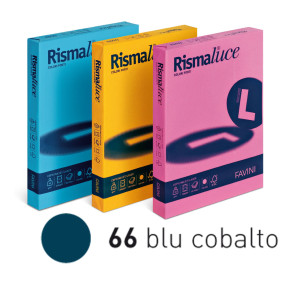 CARTA RISMALUCE 200GR A4 125FG BLU COBALTO 66 FAVINI COD. A672114