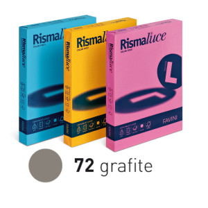 CARTA RISMALUCE 200GR A4 125FG GRAFITE 72 FAVINI COD. A674104