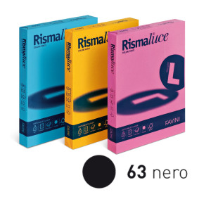 CARTA RISMALUCE 200GR A3 125FG NERO 63 FAVINI COD. A67A133