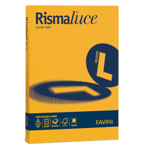 CARTA RISMALUCE 200GR A4 125FG GIALLO ORO 52 FAVINI COD. A67H104