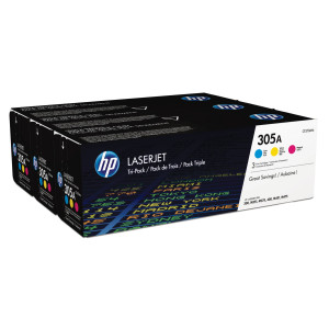 SCATOLA MULTIPACK 3 TONER COLORI CIANO/MAG/GIALLO HP LASERJET NR.305 COD. CF370AM