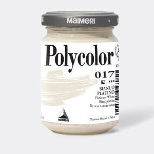 COLORE VINILICO POLYCOLOR VASETTO 140 ML BIANCO PLATINO MAIMERI COD. M1220017