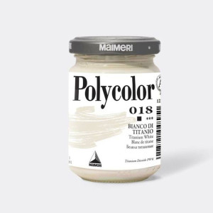 COLORE VINILICO POLYCOLOR VASETTO 140 ML BIANCO TITANIO MAIMERI COD. M1220018