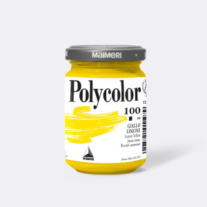 COLORE VINILICO POLYCOLOR VASETTO 140 ML GIALLO LIMONE MAIMERI COD. M1220100