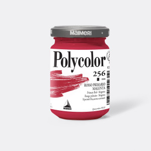 COLORE VINILICO POLYCOLOR VASETTO 140 ML ROSSO PRIMARIO MAGENTA MAIMERI COD. M1220256