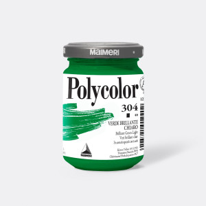 COLORE VINILICO POLYCOLOR VASETTO 140 ML VERDE BRILLANTE CHIARO MAIMERI COD. M1220304