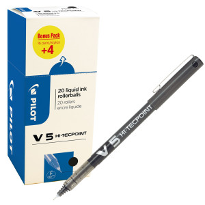 VALUE PACK 16+4 ROLLER HI-TECPOINT V5 0,5MM NERO PILOT COD. 000019