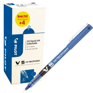 VALUE PACK 16+4 ROLLER HI-TECPOINT V5 0,5MM BLU PILOT COD. 000020