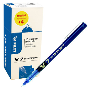 VALUE PACK 16+4 ROLLER HI-TECPOINT V7 0,7MM BLU PILOT COD. 000022