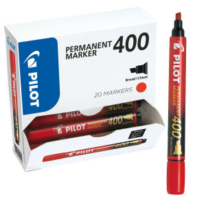 BONUS PACK 15+5 MARCATORE PERMANENTE 400 ROSSO P.SCALPELLO 4.5MM PILOT COD. 002716