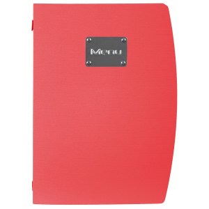 PORTA MENU' A4-24X34CM ROSSO RIO CON 1 INSERTO DOPPIO COD. MC-RCA4-RD