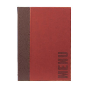 PORTA MENU' A4-24X34CM BORDEAUX TRENDY CON 1 INSERTO DOPPIO COD. MC-TRA4-WR