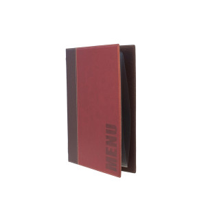 PORTA MENU' A4-24X34CM BORDEAUX TRENDY CON 1 INSERTO DOPPIO COD. MC-TRA4-WR