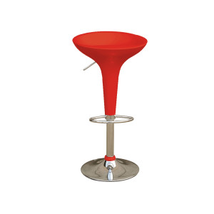 SGABELLO BAR IN ABS E ACCIAIO H55/78CM ROSSO COD. HC148R