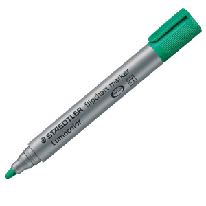 MARCATORE LUMOCOLOR FLIPCHART 356 PUNTA TONDA VERDE STAEDTLER COD. 3565 CONFEZIONE DA 10