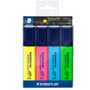 BUSTA 4 EVIDENZIATORI TEXTSURFER CLASSIC 364 STAEDTLER COD. 364-WP4