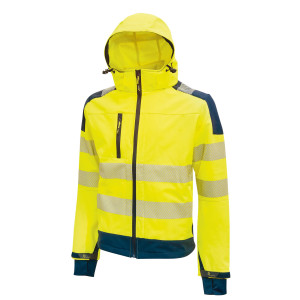 GIACCA SOFTSHELL ALTA VISIBILITA' MIKY GIALLO FLUO TAGLIA L U-POWER COD. HL169YF-L