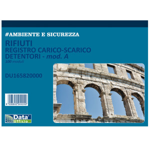 BLOCCO REGISTRO CARICO/SCARICO RIFIUTI MOD.A 100 COPIE DU165820000 DATA UFFICIO COD. DU165820000 CONFEZIONE DA 2